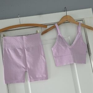 Nikibiki Light Purple Ribbed Set